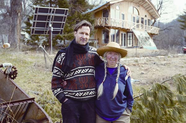 Architect Roald Gundersen and homeowner Marcia Halligan at the 81-acre Chrysalis Farm